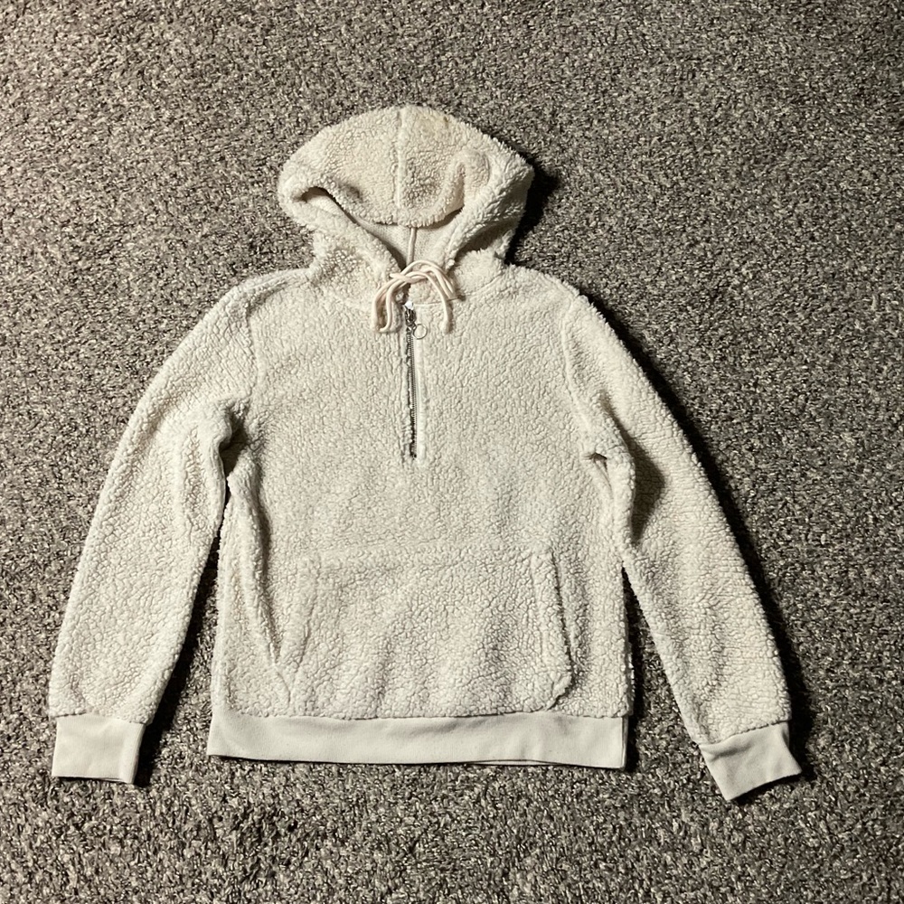 No Boundaries Cream Zip Up Hoodie size M(7/9)